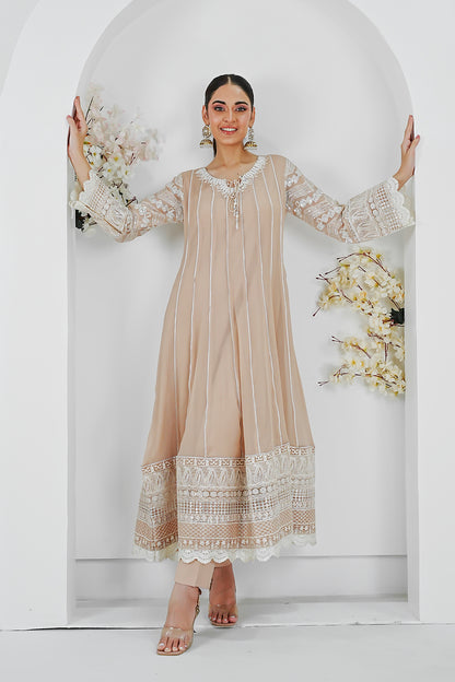 KURTI 121-CRIMSON GLOW- PEACH