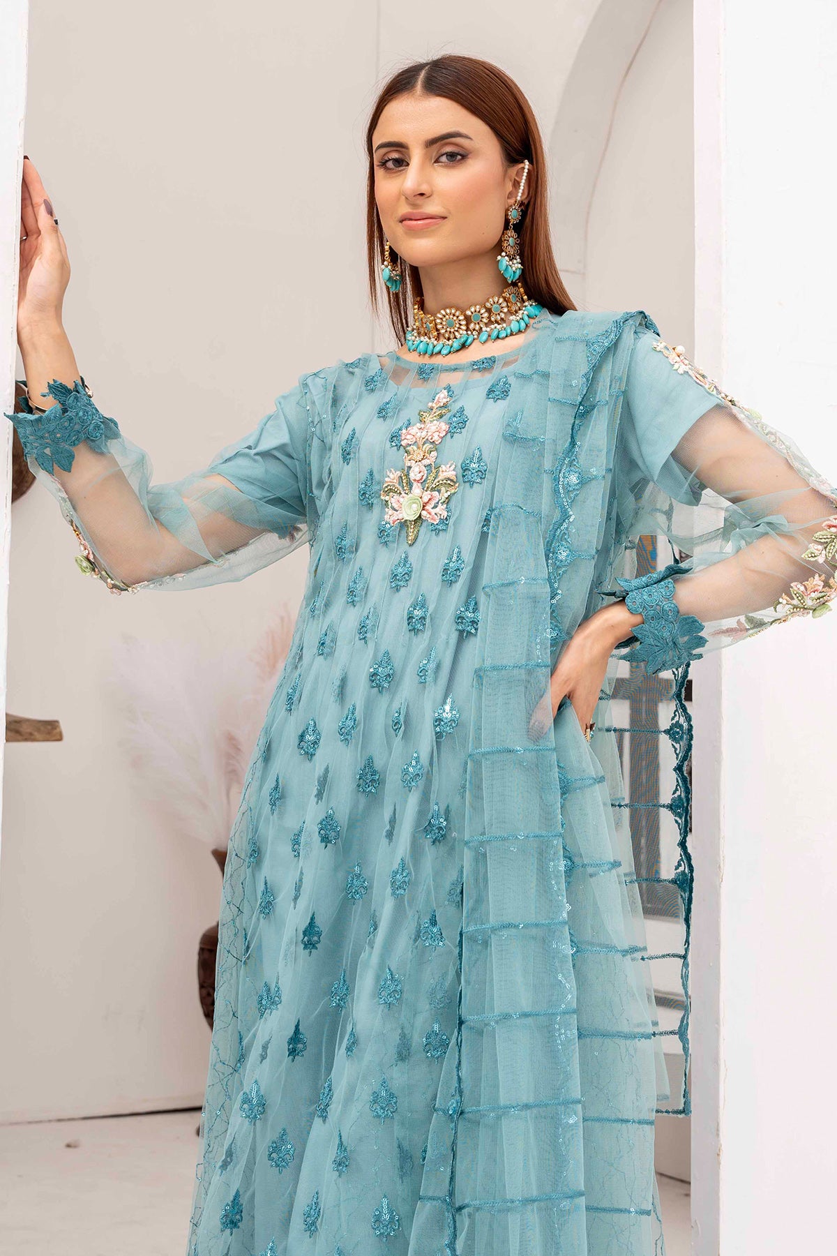 KURTI 0084-ICE BLUE