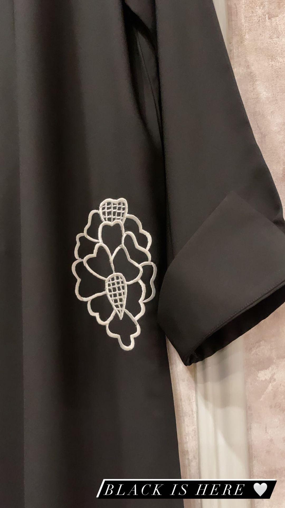 Black embroidered two pc Manahils